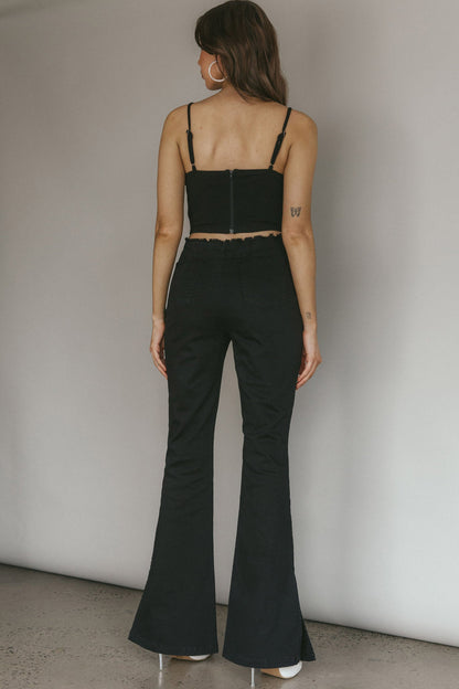 Mahla Flared Pants Black