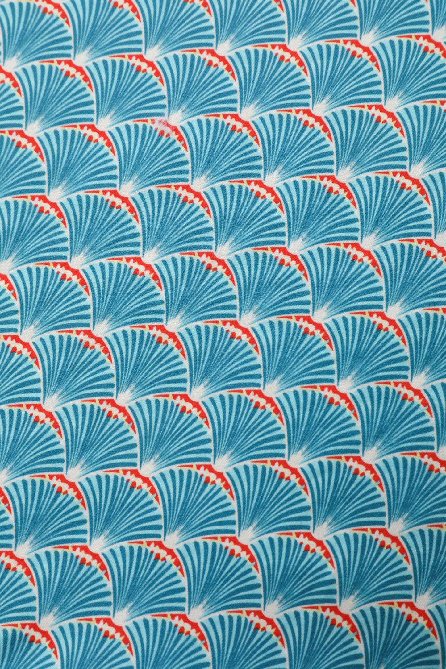 Julia 40s Teal Midi Dress In Seashell Print