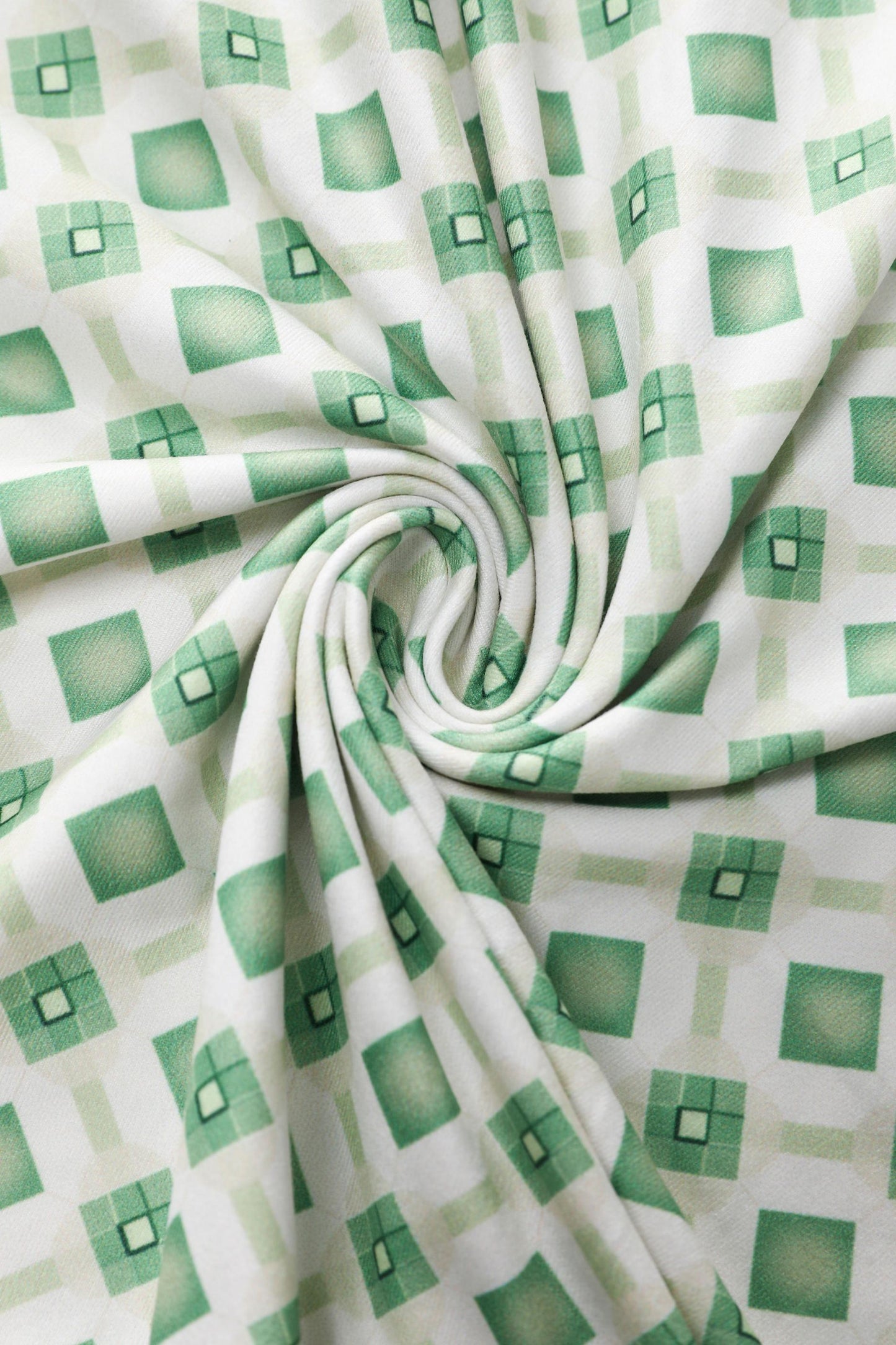 Julia 40s Green Midi Dress In Geometric Diamond Print