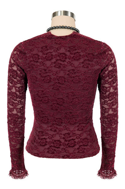 D'Amour Claudette Top (Burgundy)
