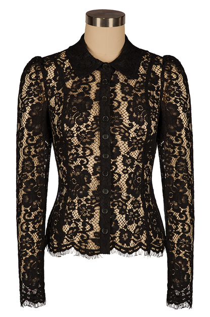 Venice Lace Blouse (Black)