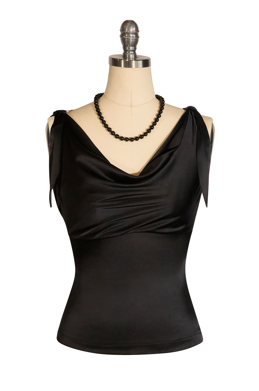 D'Amour Classic Cowl Top (Black)