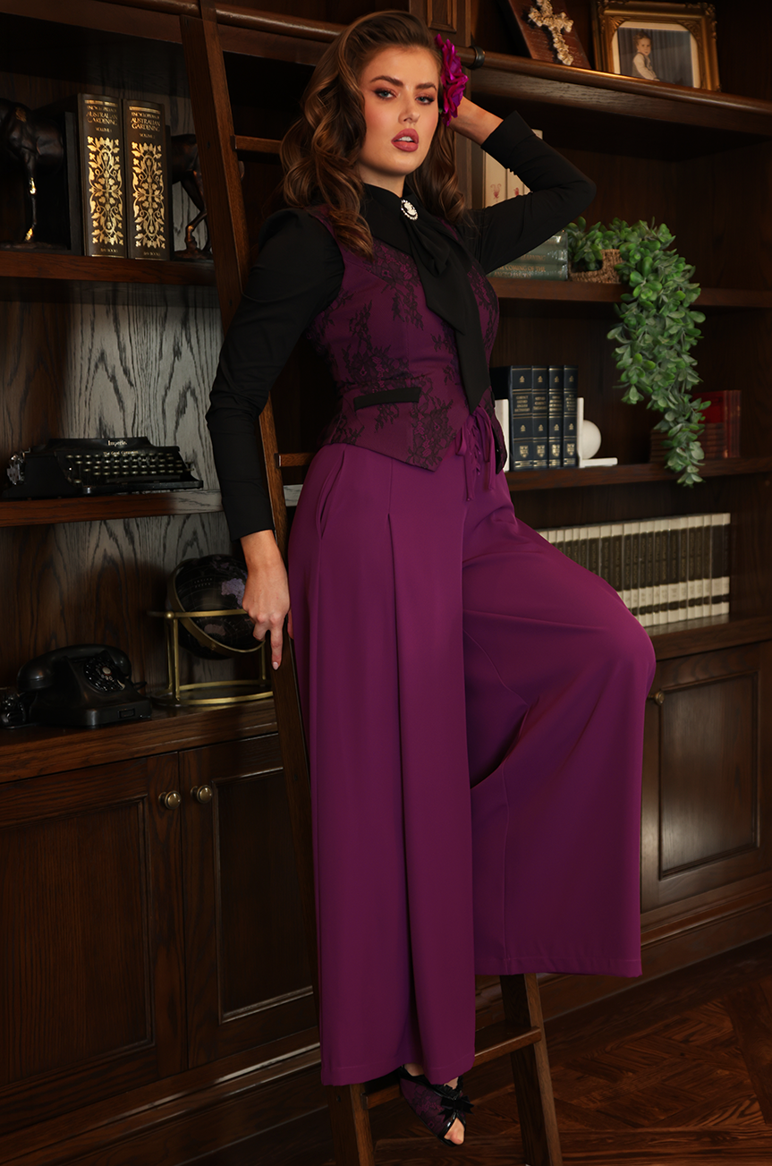Office Affair Pants (Grape)