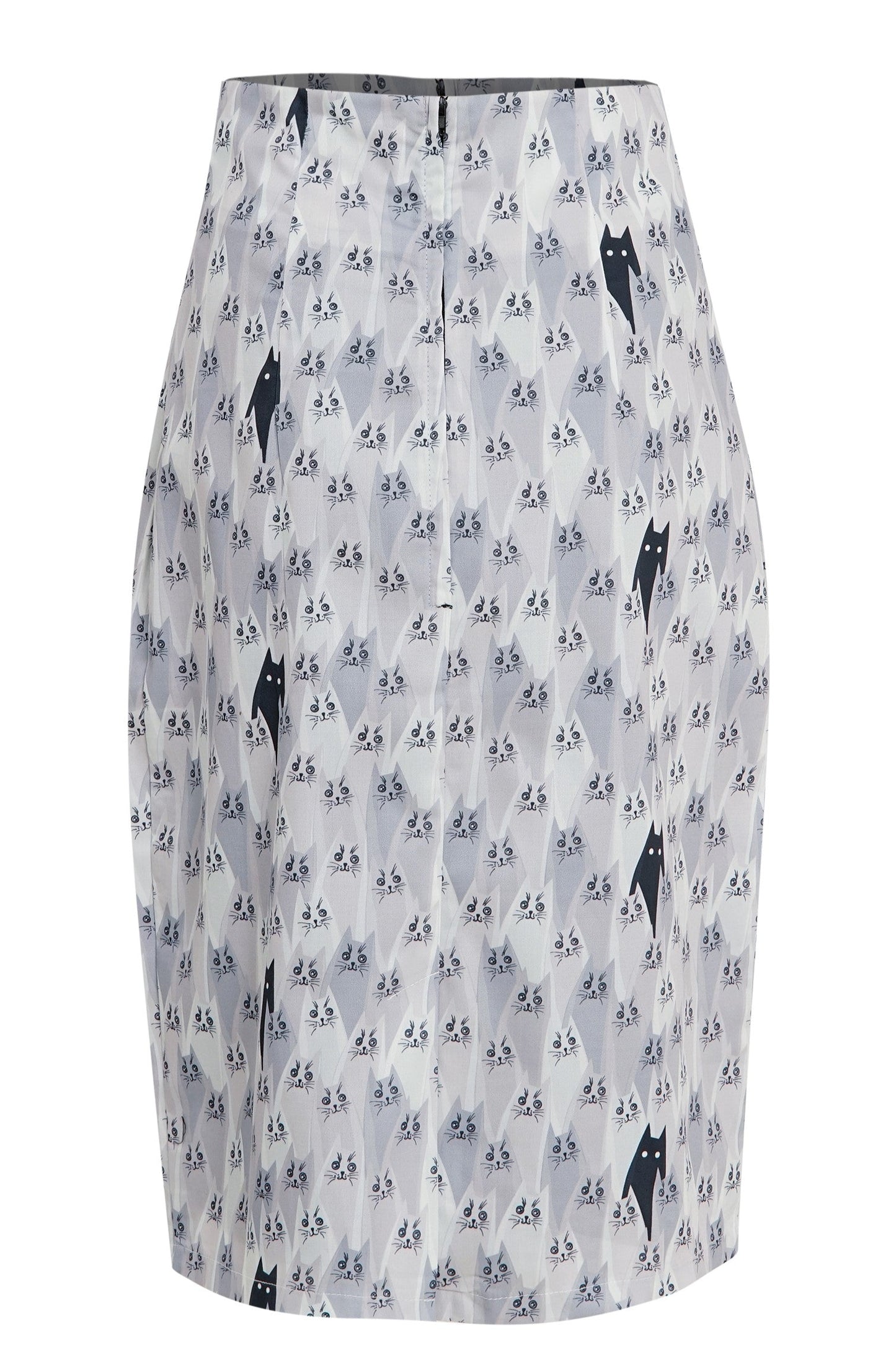 Falda White Cat Wiggle Skirt