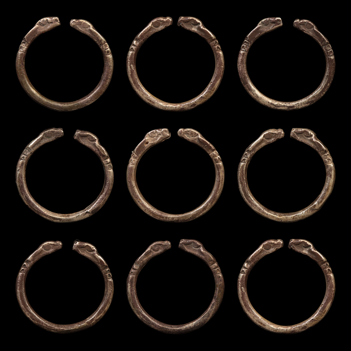 Achaemenid Empire, Serpent Headed Silver Ring - c. 530 to 350 BCE - Ancient Middle East