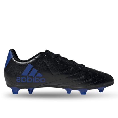 aDIDAS JR. GOLETTO VII Firm Ground Soccer Cleats (CORE BLACK/ROYAL BLUE) | SoccerWearhouse