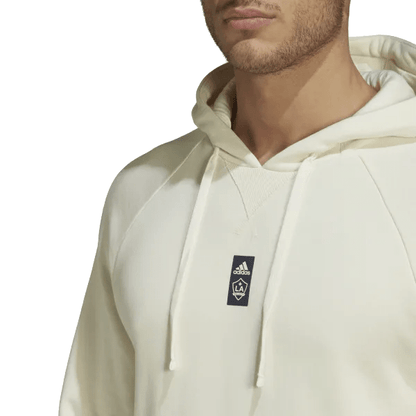 adidas LA Galaxy Travel Hoodie (Beige) | SoccerWearhouse