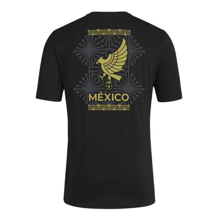 adidas Mexico 25/25 Logo T-Shirt (Black/Gold) | SoccerWearhouse