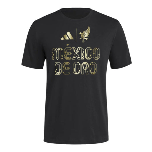 adidas Mexico 25/26 Mexico De Oro T-Shirt (Black/Gold) | SoccerWearhouse