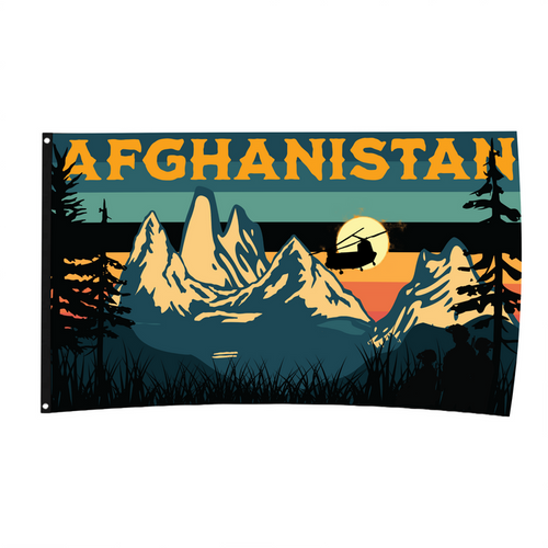 Afghanistan Sunset Flag