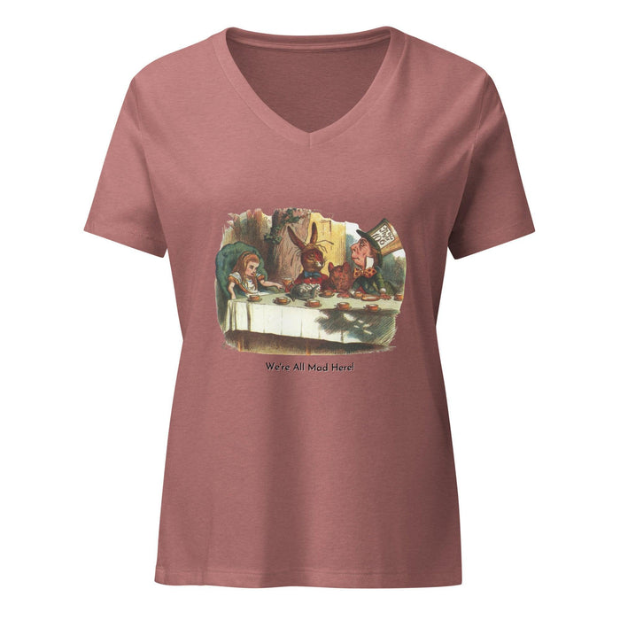 Alice in Wonderland - Mad Tea Party - Women’s V-neck T-shirt - Whippie's