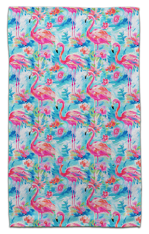 All Over Print Flamingos Eco-Friendly Towel - CJ Bella Co.