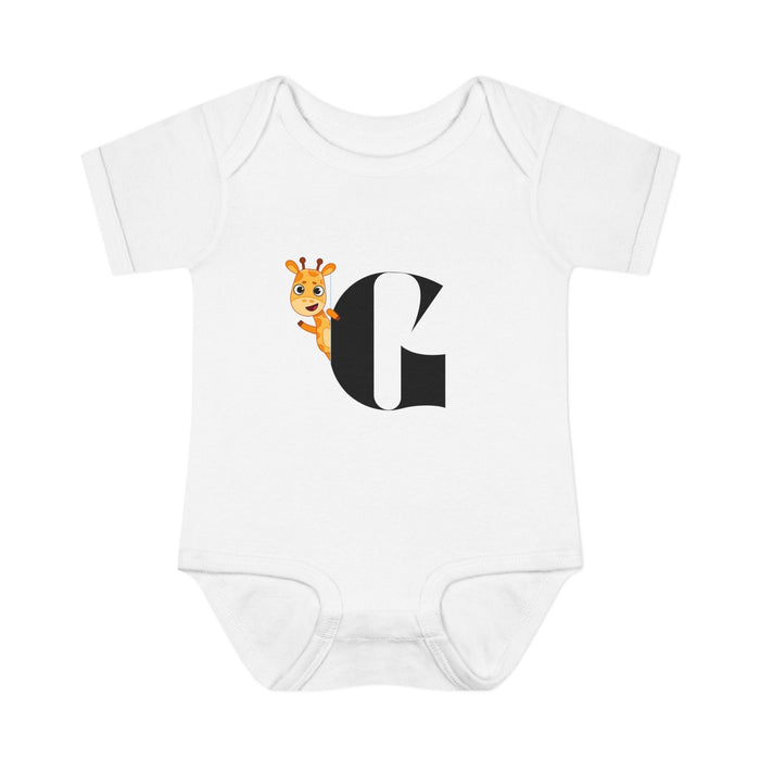 Alphabet Adventures: Letter G - Curious Giraffe Baby Onesie G is for Giggly Giraffe! - Whippie's