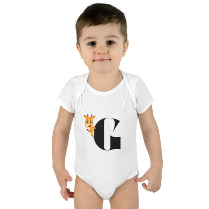 Alphabet Adventures: Letter G - Curious Giraffe Baby Onesie G is for Giggly Giraffe! - Whippie's