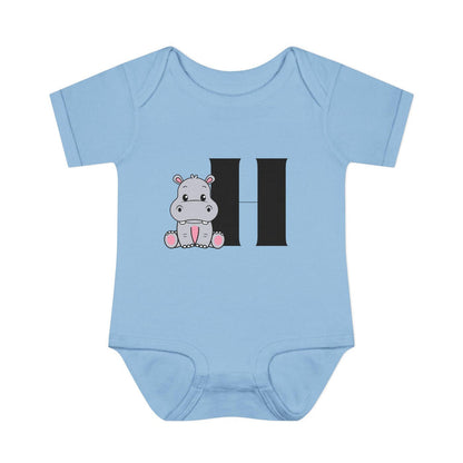 Alphabet Adventures: Letter H - Happy Hippo Baby Onesie H is for Happy Hippo! - Whippie's