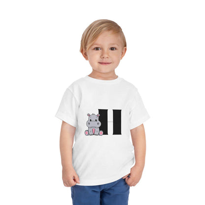 Alphabet Adventures: Letter H - Hippo Toddler T-shirt - Whippie's