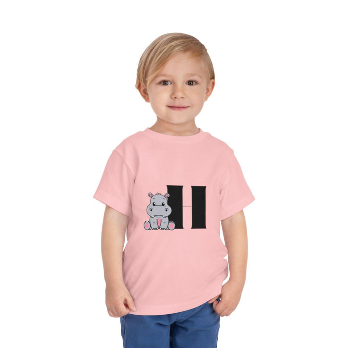 Alphabet Adventures: Letter H - Hippo Toddler T-shirt - Whippie's