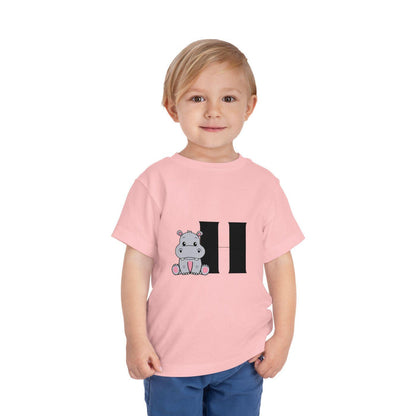 Alphabet Adventures: Letter H - Hippo Toddler T-shirt - Whippie's
