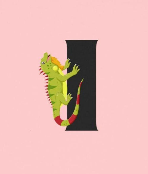 Alphabet Adventures: Letter I - Iguana Toddler T-shirt - Whippie's