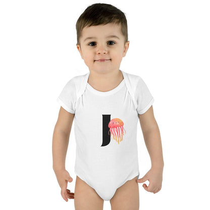 Alphabet Adventures: Letter J - Jolly Jellyfish Baby Onesie J is for Jolly Jellyfish! - Whippie's