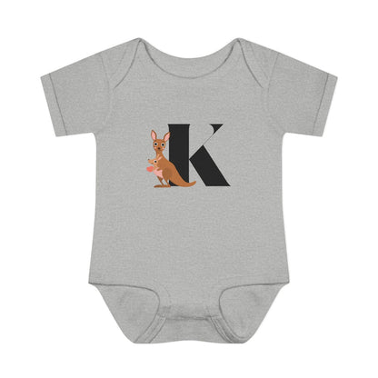Alphabet Adventures: Letter K - Kind Kangaroo Baby Onesie K is for Kind Kangaroo! - Whippie's