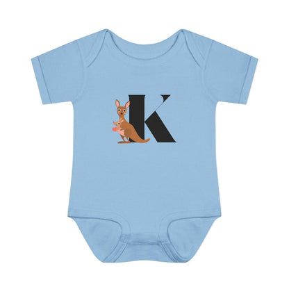 Alphabet Adventures: Letter K - Kind Kangaroo Baby Onesie K is for Kind Kangaroo! - Whippie's