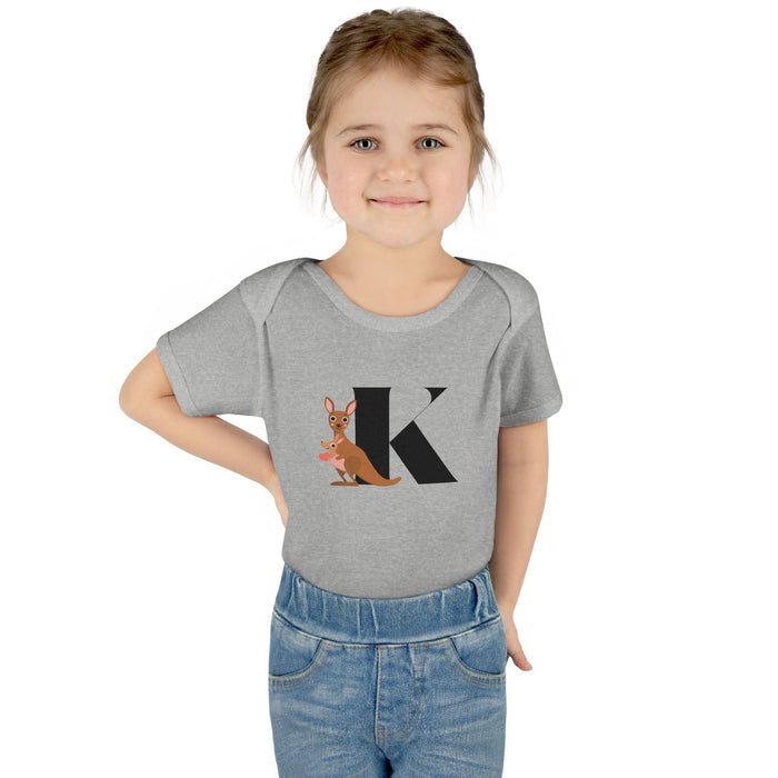 Alphabet Adventures: Letter K - Kind Kangaroo Baby Onesie K is for Kind Kangaroo! - Whippie's