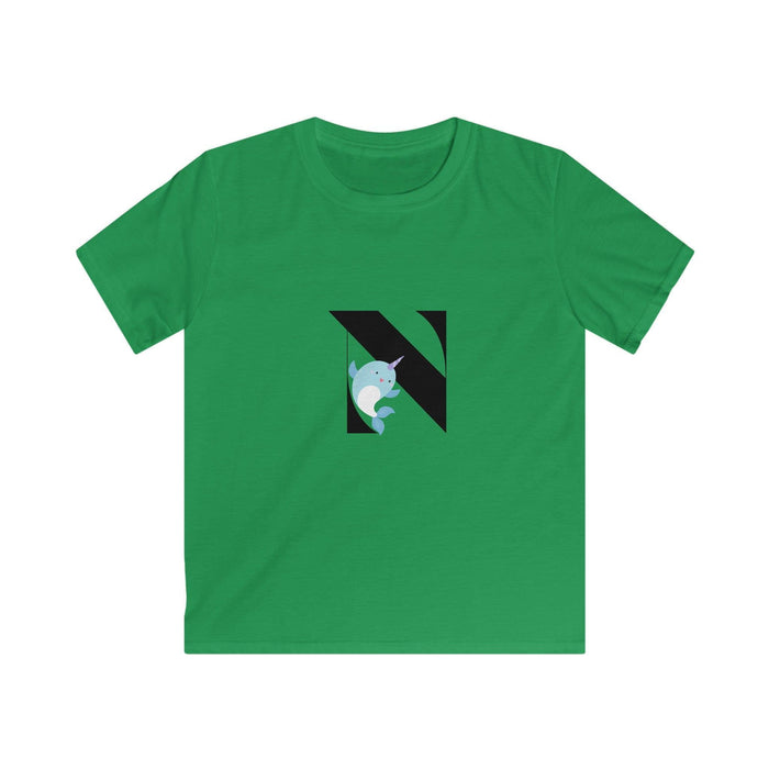 Alphabet Adventures: Letter N - Narwhal Youth T-Shirt - Whippie's