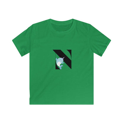 Alphabet Adventures: Letter N - Narwhal Youth T-Shirt - Whippie's