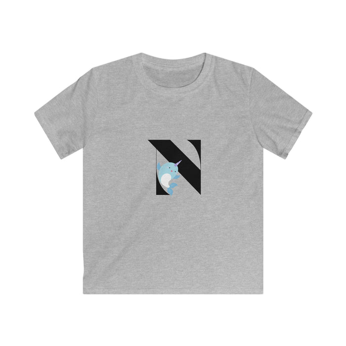 Alphabet Adventures: Letter N - Narwhal Youth T-Shirt - Whippie's