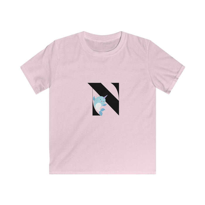 Alphabet Adventures: Letter N - Narwhal Youth T-Shirt - Whippie's