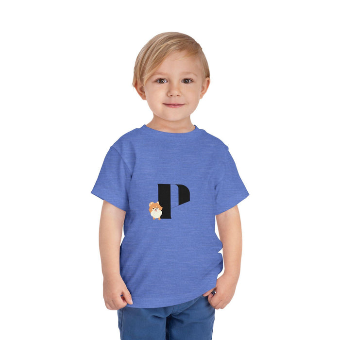 Alphabet Adventures: Letter P - Pomeranian Dog Toddler T-shirt - Whippie's