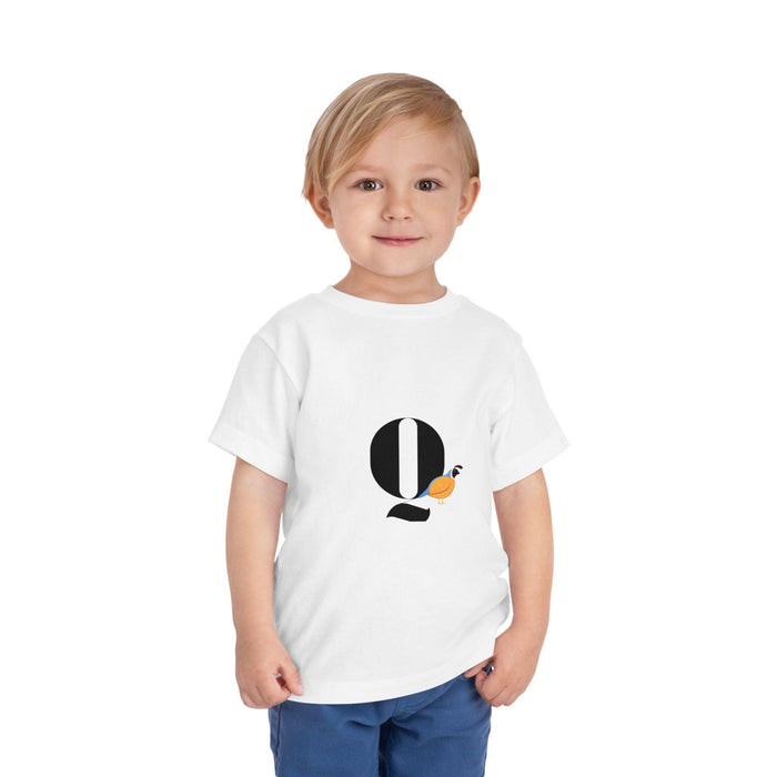 Alphabet Adventures: Letter Q - Quail Toddler T-shirt - Whippie's