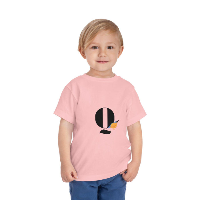 Alphabet Adventures: Letter Q - Quail Toddler T-shirt - Whippie's