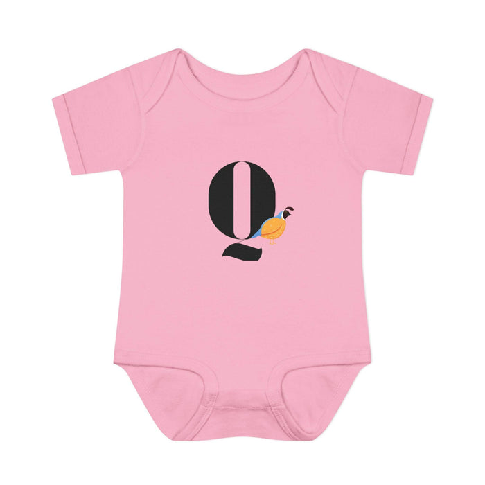 Alphabet Adventures: Letter Q - Quiet Quail Baby Onesie Q is for Quiet Quail! - Whippie's