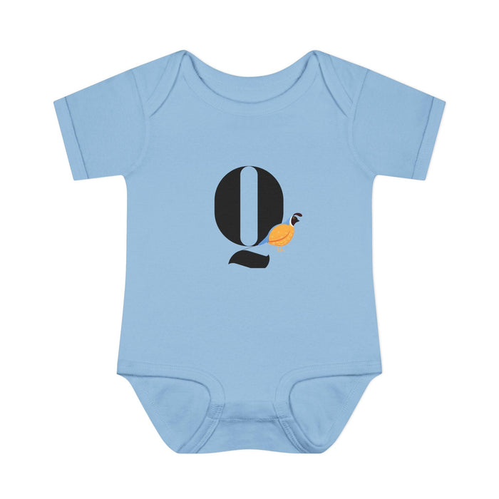 Alphabet Adventures: Letter Q - Quiet Quail Baby Onesie Q is for Quiet Quail! - Whippie's