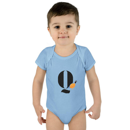 Alphabet Adventures: Letter Q - Quiet Quail Baby Onesie Q is for Quiet Quail! - Whippie's