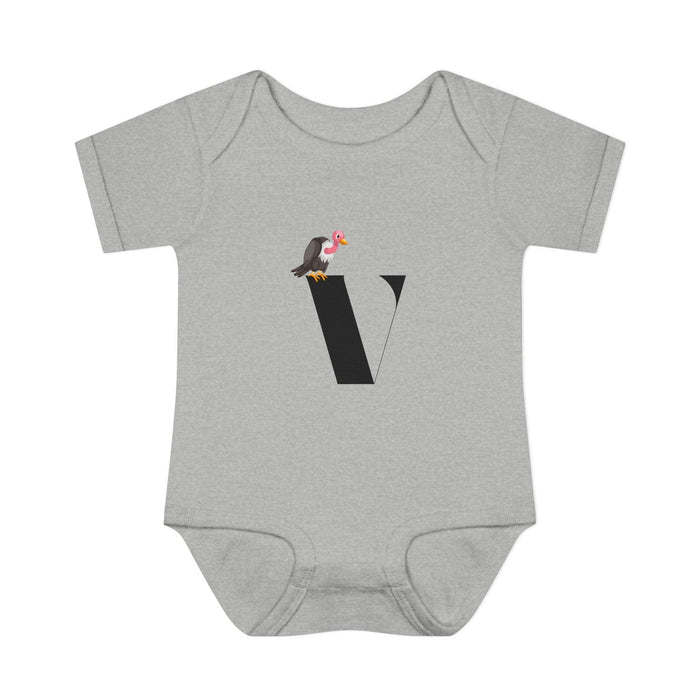 Alphabet Adventures: Letter V - Vivacious Vulture Baby Onesie V is for Vivacious Vulture! - Whippie's