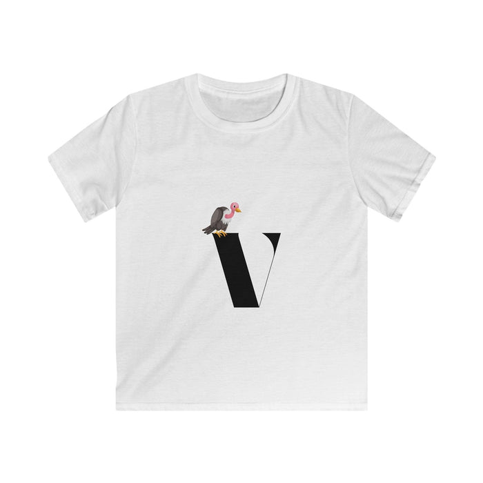 Alphabet Adventures: Letter V - Vulture Youth T-Shirt - Whippie's