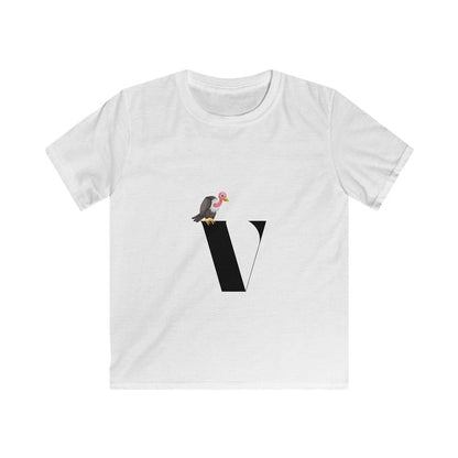 Alphabet Adventures: Letter V - Vulture Youth T-Shirt - Whippie's