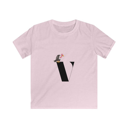 Alphabet Adventures: Letter V - Vulture Youth T-Shirt - Whippie's