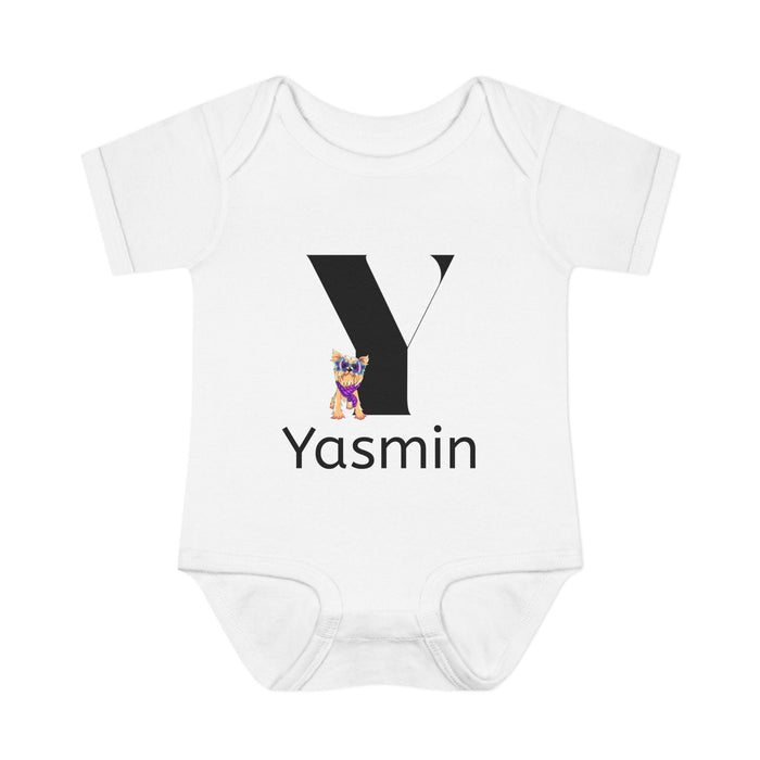 Alphabet Adventures: Letter Y - Yappy Yorkie Baby Onesie - Personalizable - Whippie's