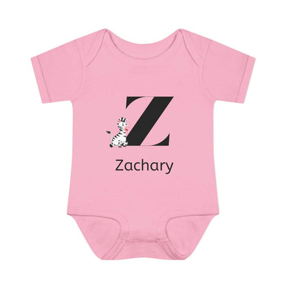 Alphabet Adventures: Letter Z - Zany Zebra Baby Onesie - Personalizable - Whippie's