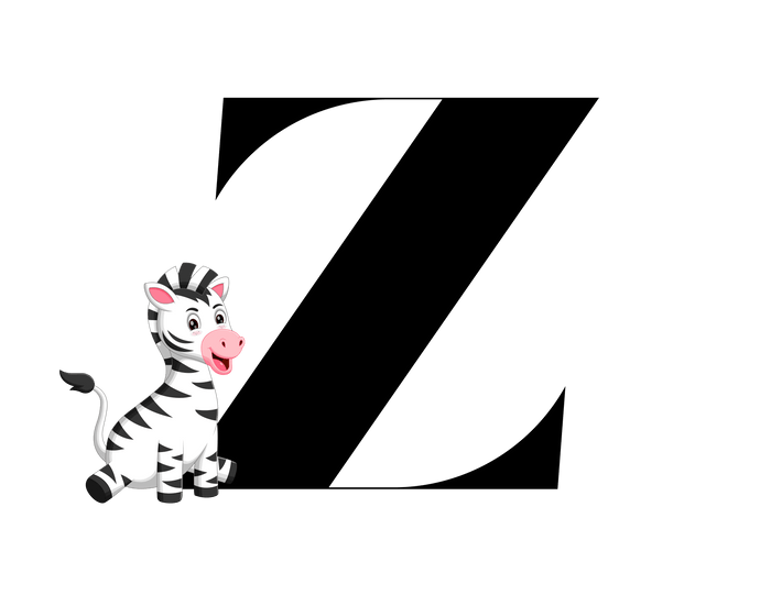 Alphabet Adventures: Letter Z - Zany Zebra Youth Tee - Personalizable - Whippie's