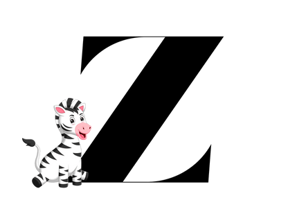 Alphabet Adventures: Letter Z - Zany Zebra Youth Tee - Personalizable - Whippie's