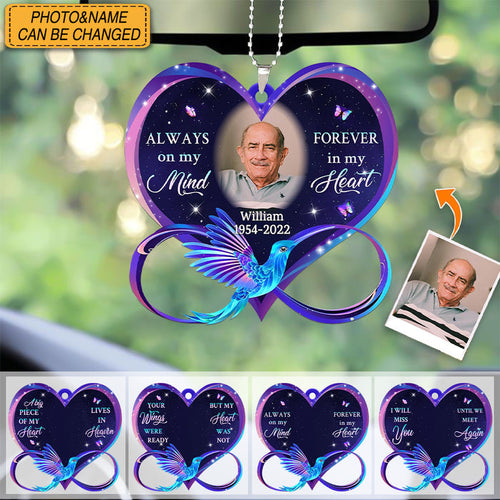 Always on my mind Forever in my heart - Memorial Gift - Personalized Custom Acrylic Ornament