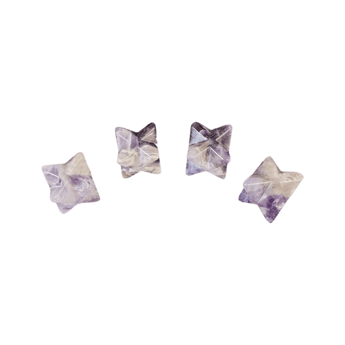 This is a picture of the different variations of patterns in these Amethyst merkabas