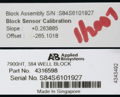 Applied Biosystems 4316598 384-Well Block