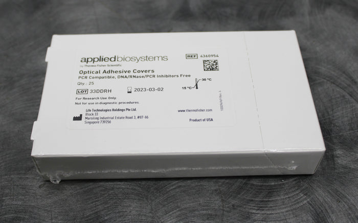 Applied Biosystems 4360954 Optical Adhesive Covers PCR Compatible 25 p/Pack