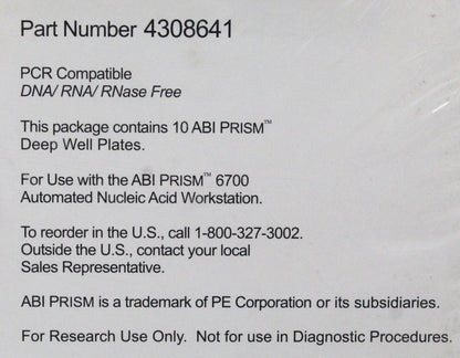 Applied Biosystems PRISM 6700 Deep-Well Plates